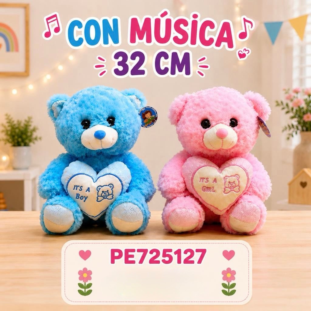 img_9118-2 PELUCHE C/ CORAZÓN (32cm) - Imagen 1