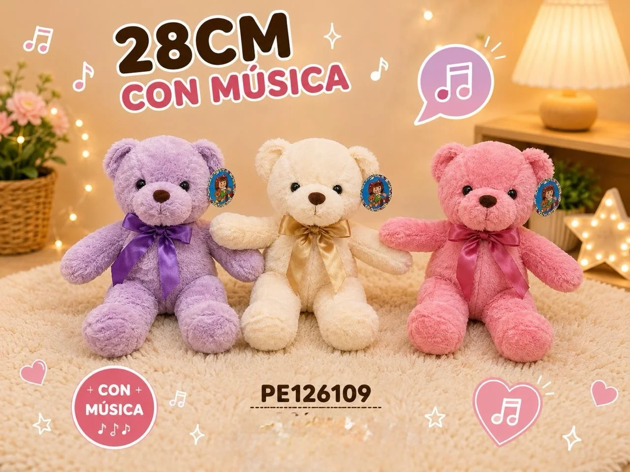 A215-PE126109 PELUCHE OSO 28CM - Imagen 1