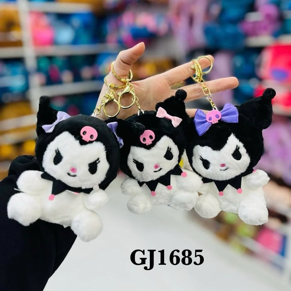 UNO-GJ1685 LLAVERO KUROMI DE PELUCHE - Imagen 1