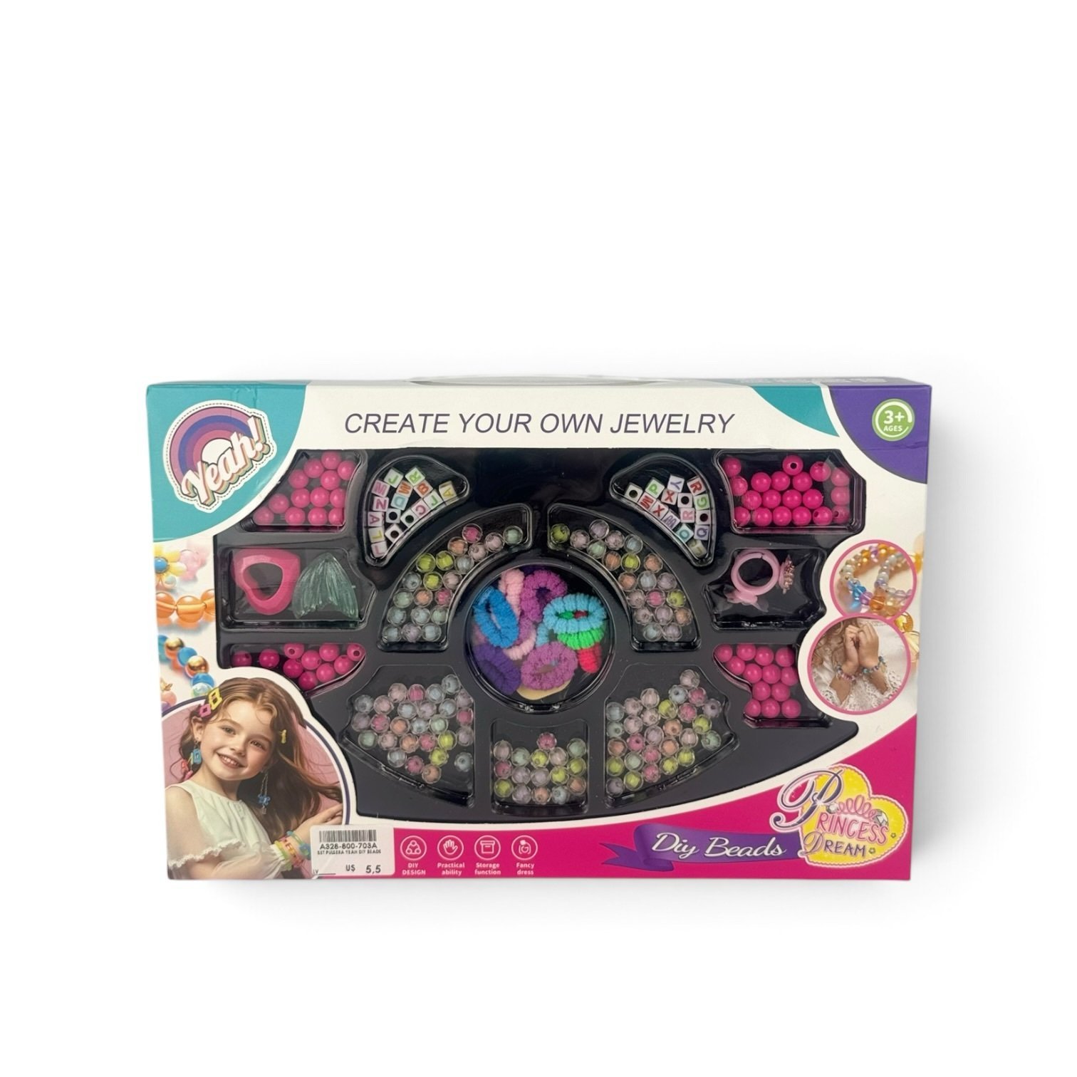 img_0350-photoroom SET PULSERA YEAH DIY BEADS - Imagen 1